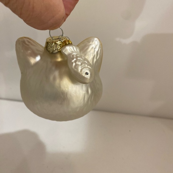 Cat Blown Glass Ornament with Fish (DP) - Picture 12 of 13